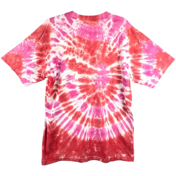Pink and Red Tie-Dye Heart Short Sleeve Tee Oversized Comfy Valentines Gift - Picture 2 of 6